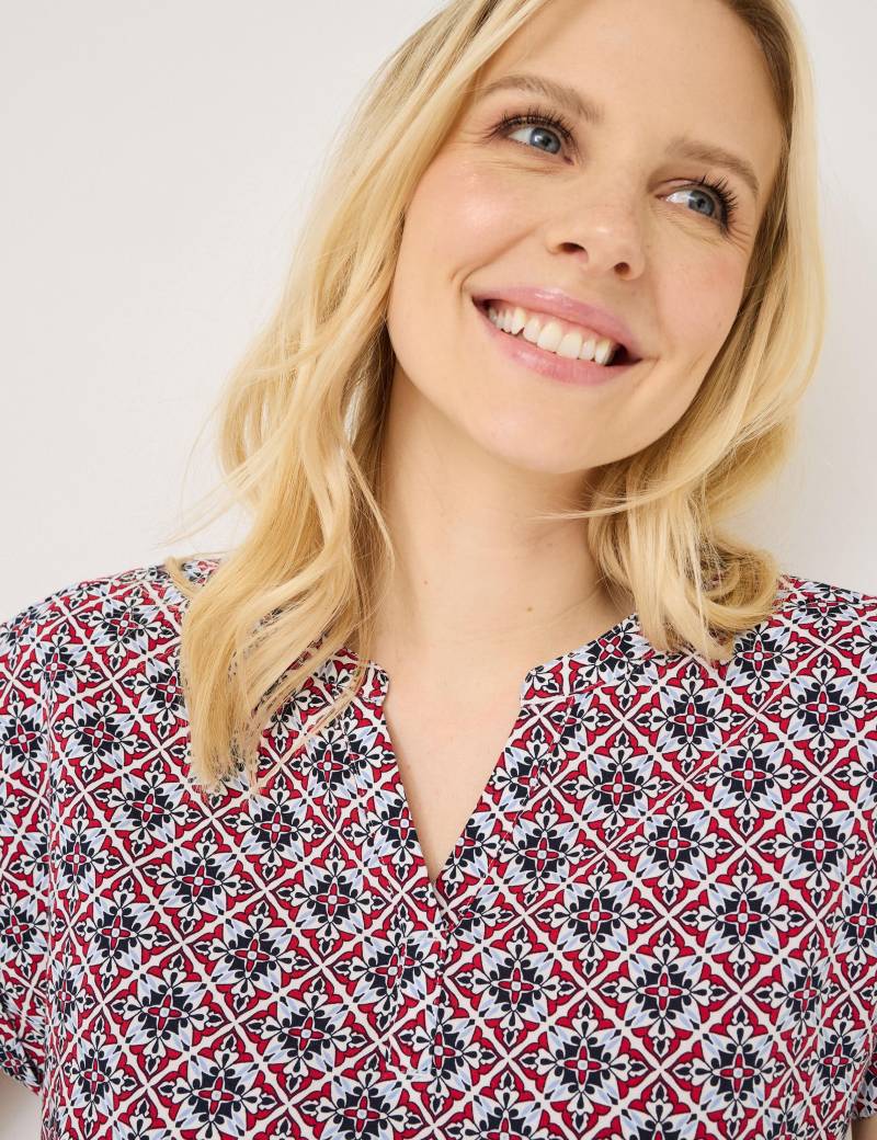 Henley-Schlupfbluse, Alloverprint von Jeans Fritz