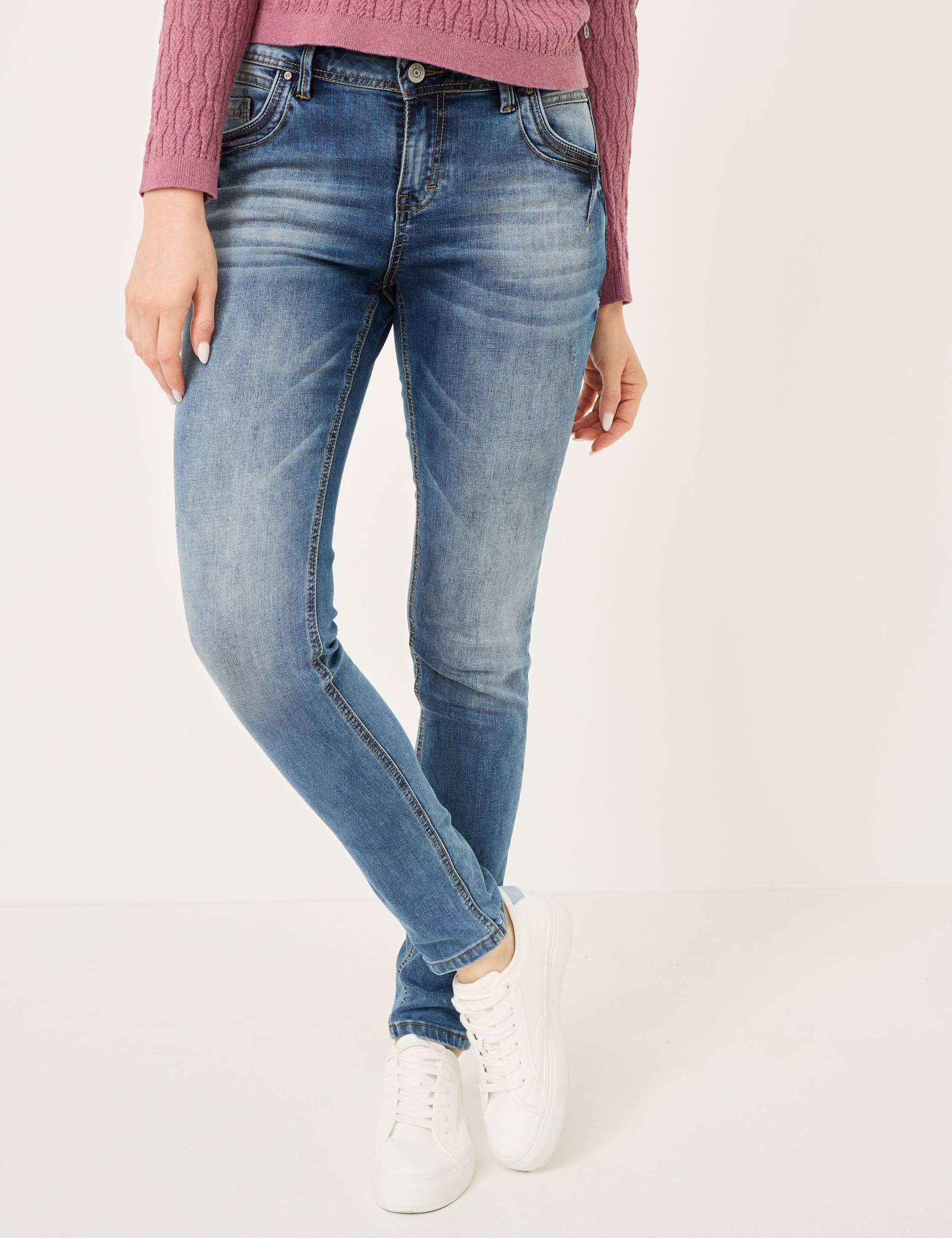 Skinny Fit Jeans, Used-Wash Skinny Fit Jeans, Used-Wash von Jeans Fritz