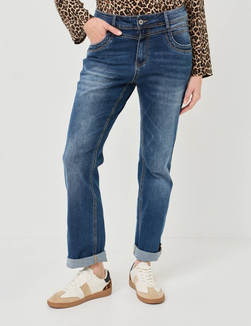 Jeans Straight Fit m. Schmuckknopf von Jeans Fritz