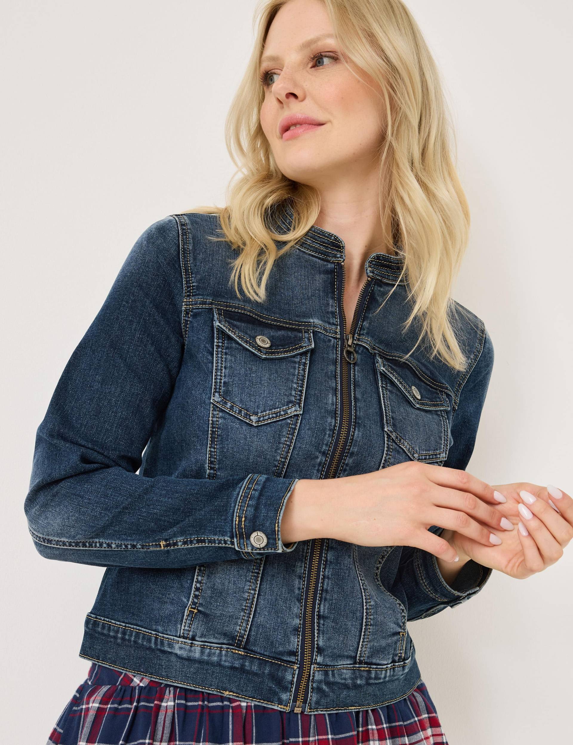 Stretchige Jeansjacke, Stehkragen Stretchige Jeansjacke, Stehkragen von Jeans Fritz