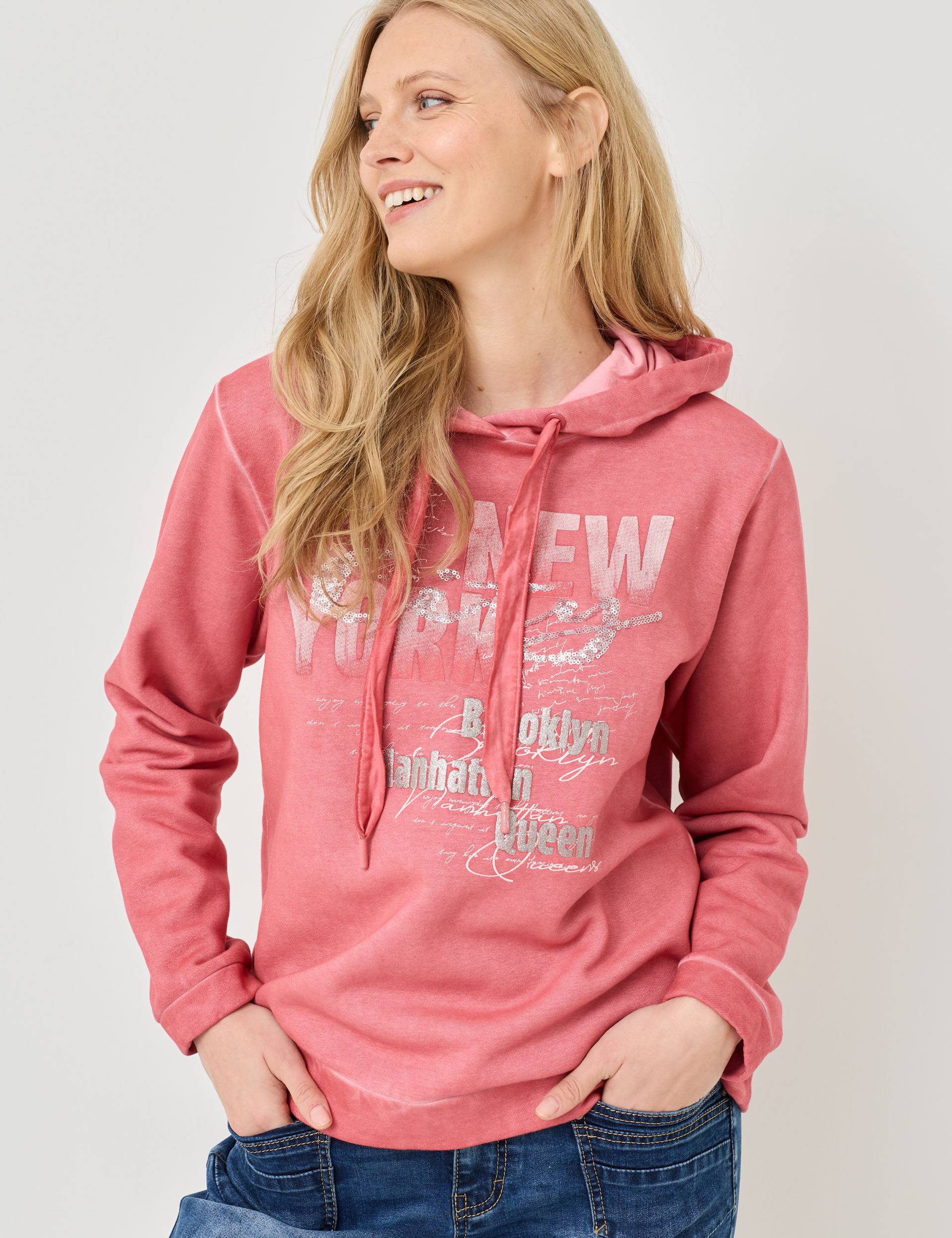 Kapuzen-Sweat mit Glitzerdetails von Jeans Fritz