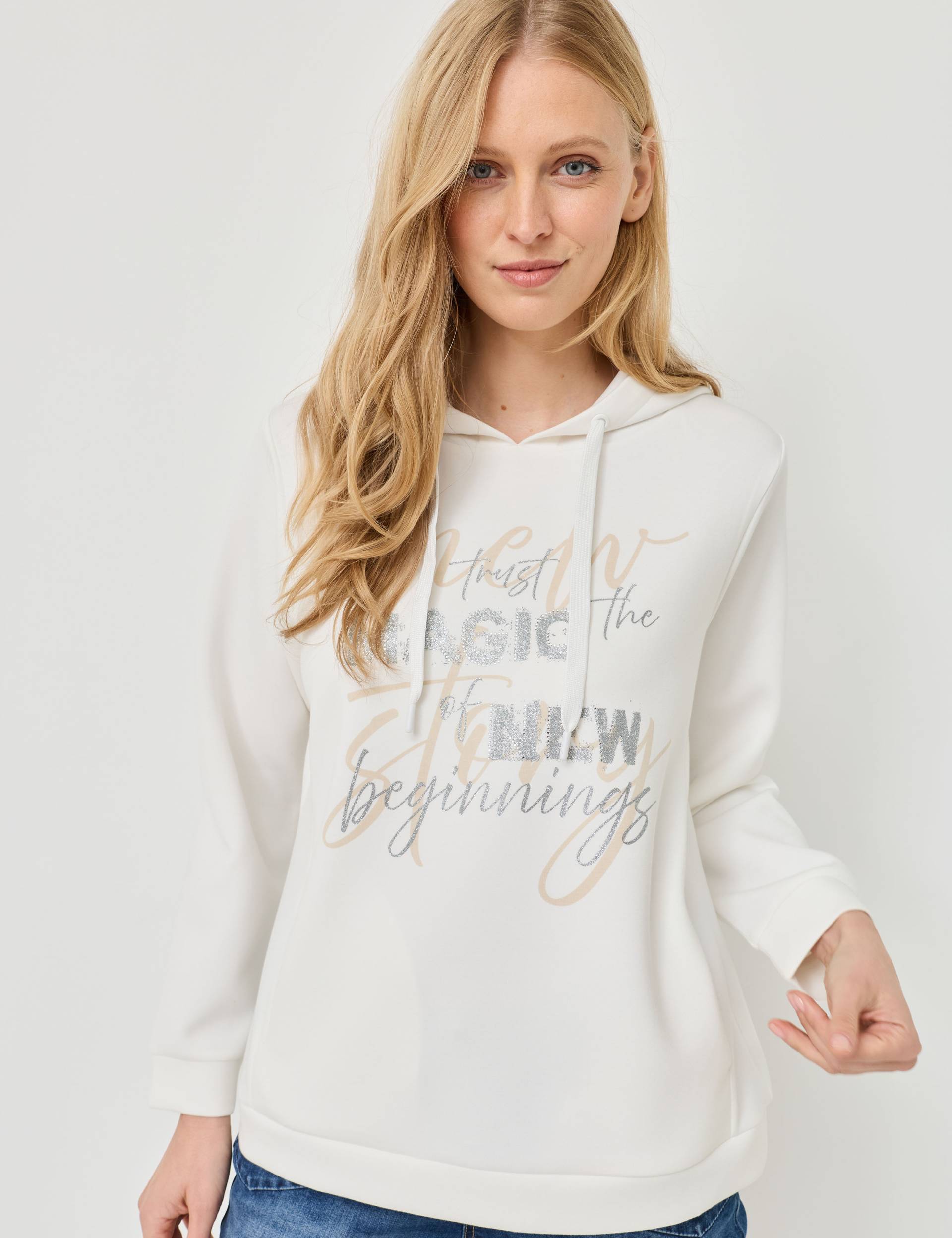 Kapuzen-Sweat aus Scuba-Material von Jeans Fritz