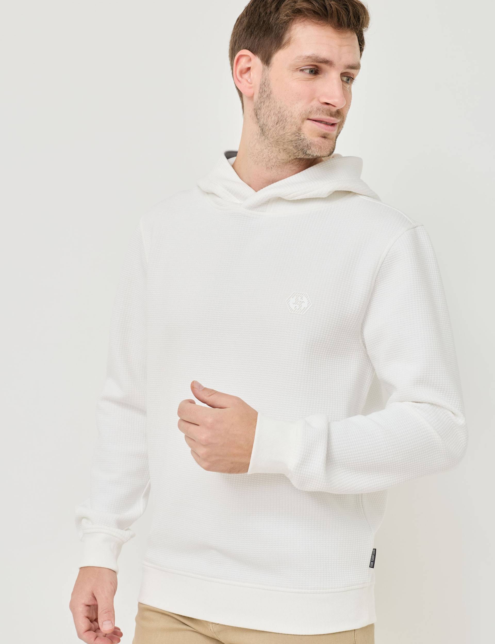 Kapuzen-Sweat mit Struktur von Jeans Fritz