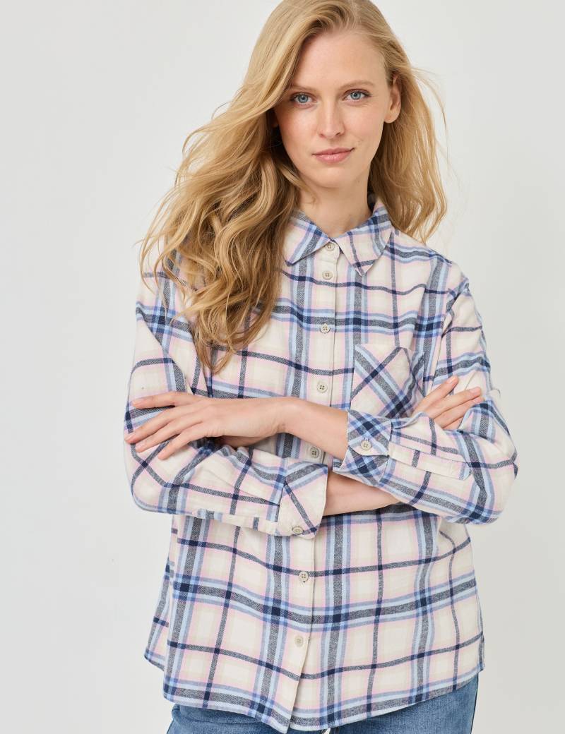 Karierte Hemdbluse aus Flanell von Jeans Fritz