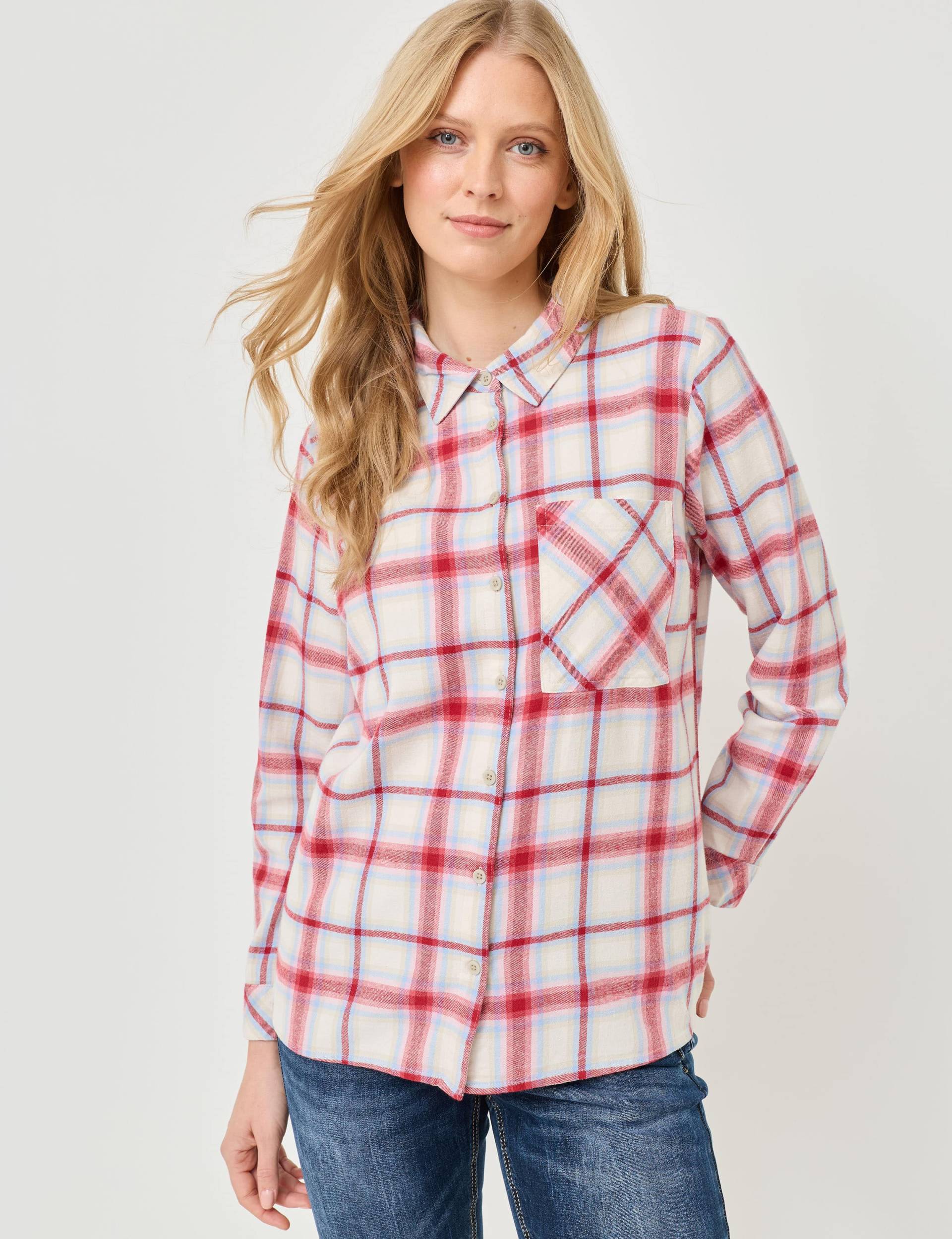 Karierte Hemdbluse aus Flanell von Jeans Fritz