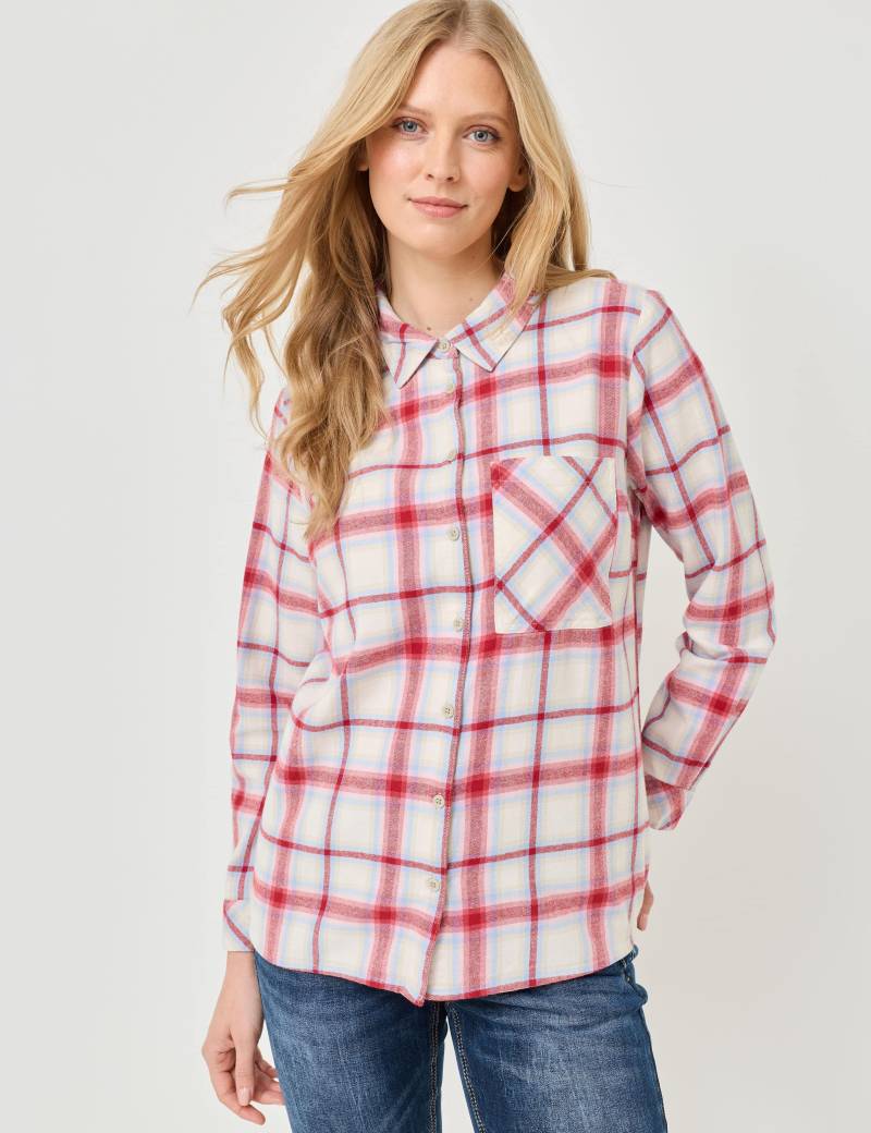 Karierte Hemdbluse aus Flanell von Jeans Fritz