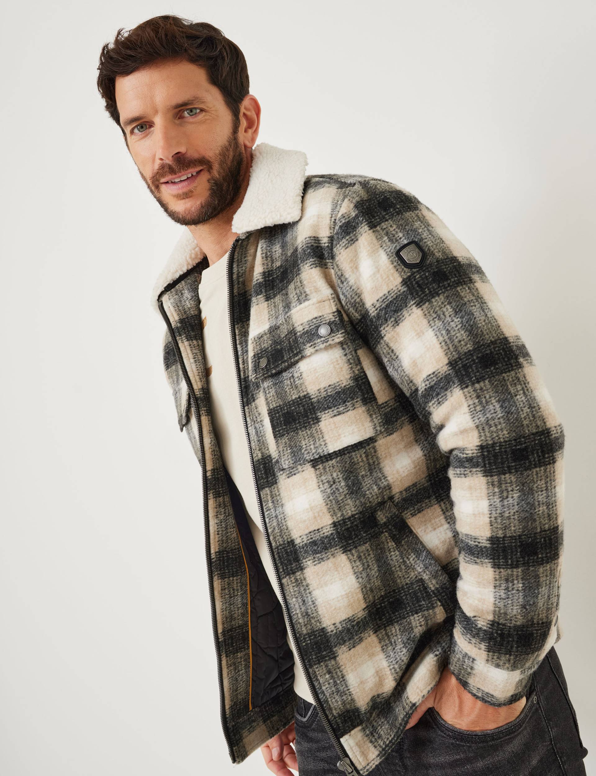 Karo-Blouson in Woll-Optik Karo-Blouson in Woll-Optik von Jeans Fritz