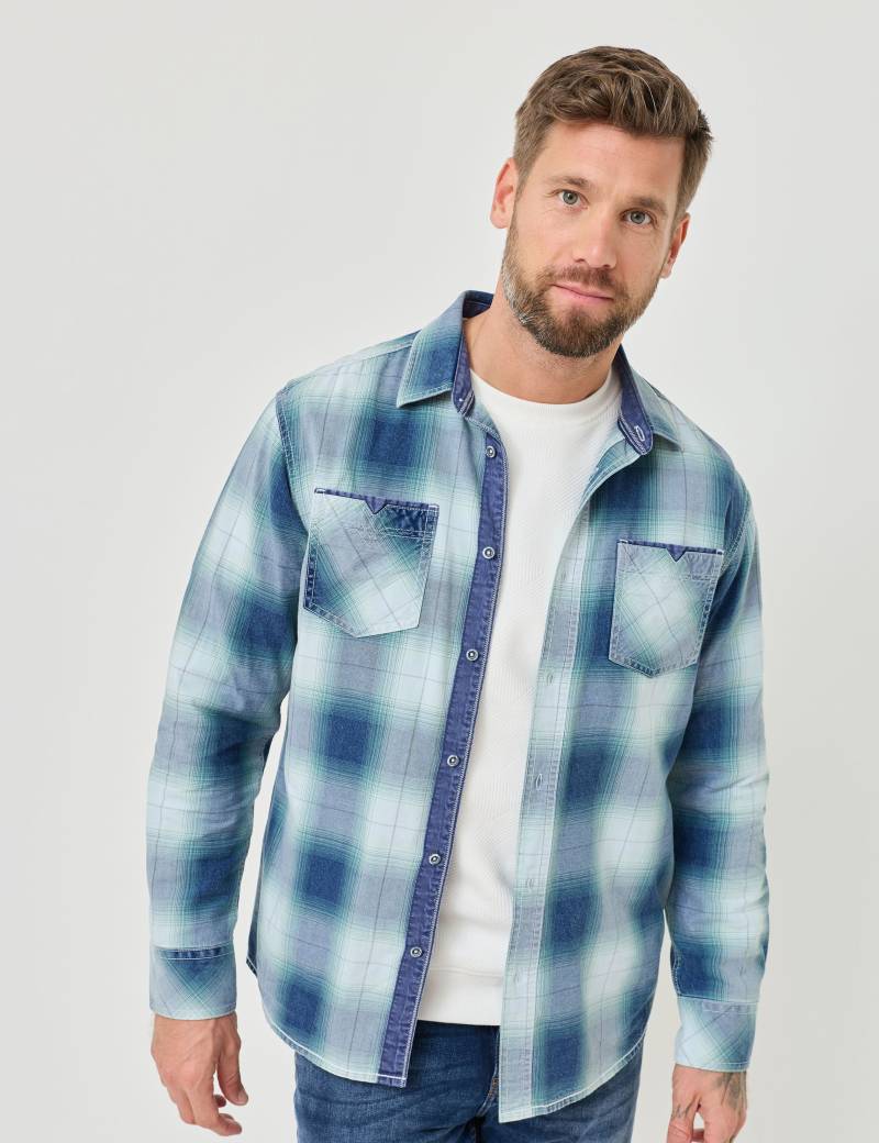 Karohemd mit Wascheffekten von Jeans Fritz