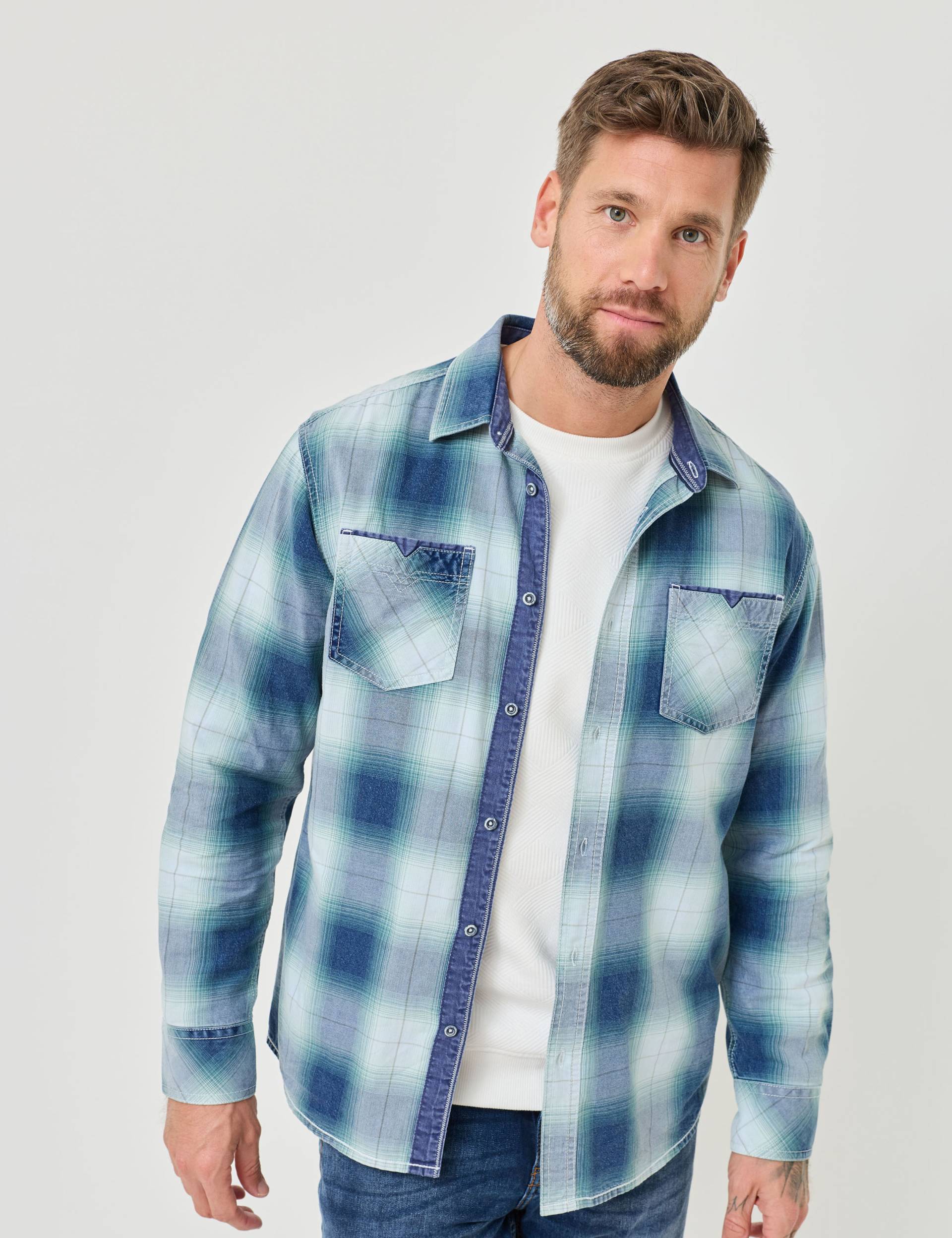 Karohemd mit Wascheffekten von Jeans Fritz