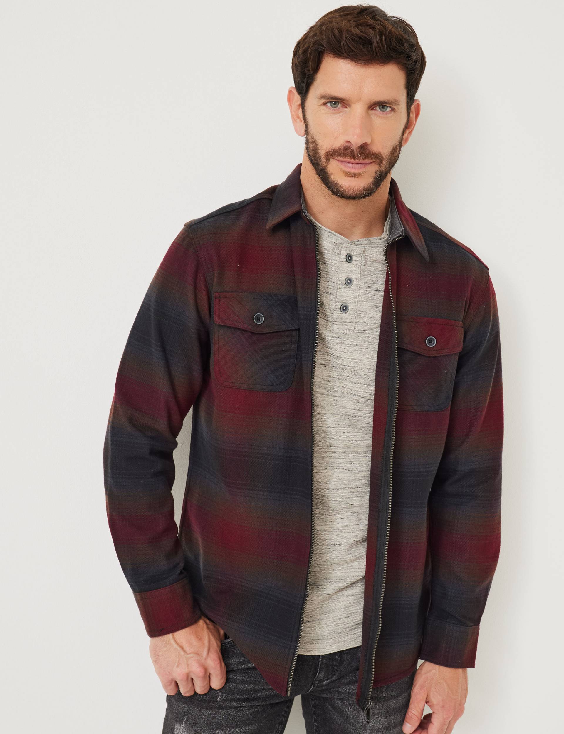 Kariertes Flanell-Hemd, Overshirt von Jeans Fritz