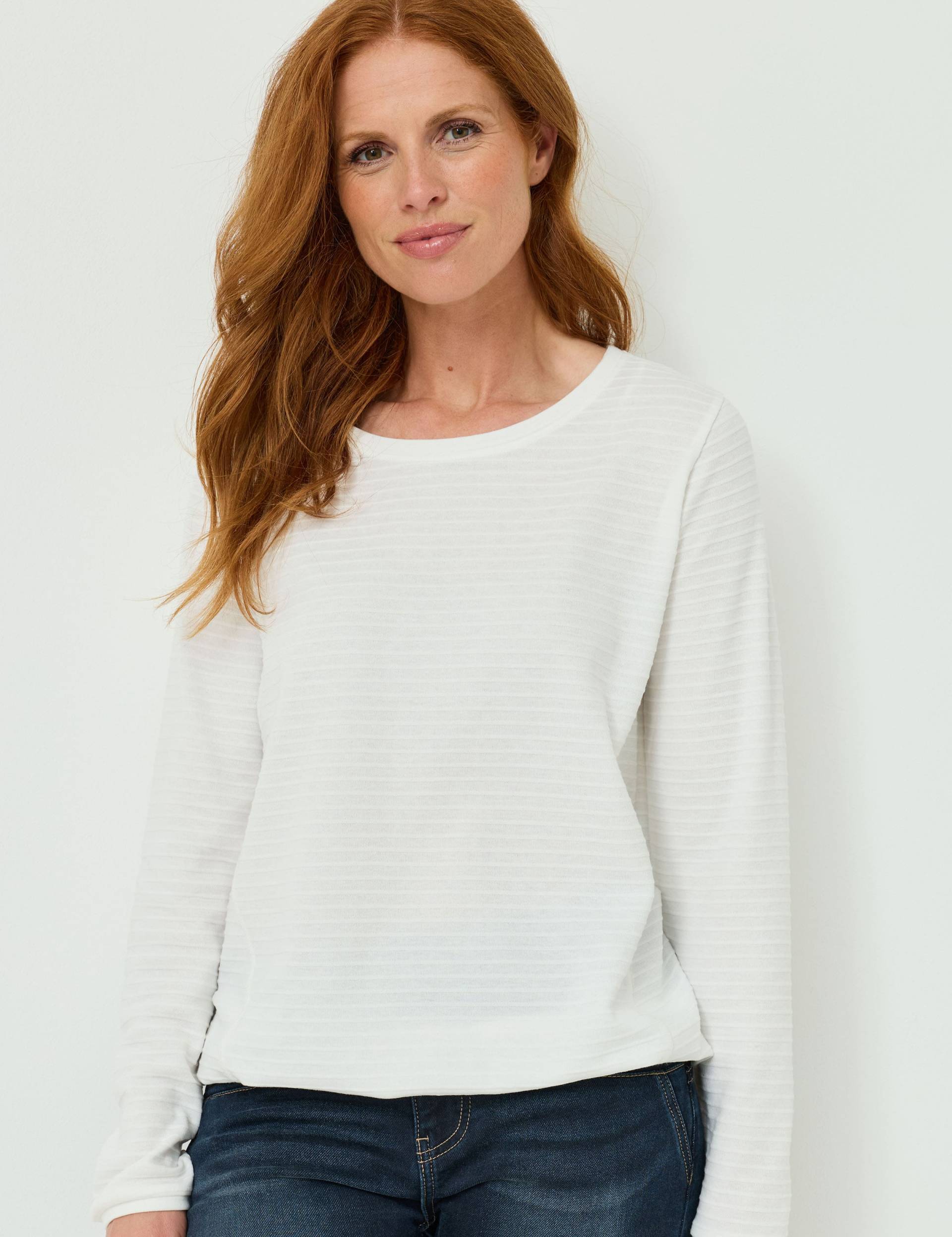 Langarmshirt mit Struktur-Streifen von Jeans Fritz