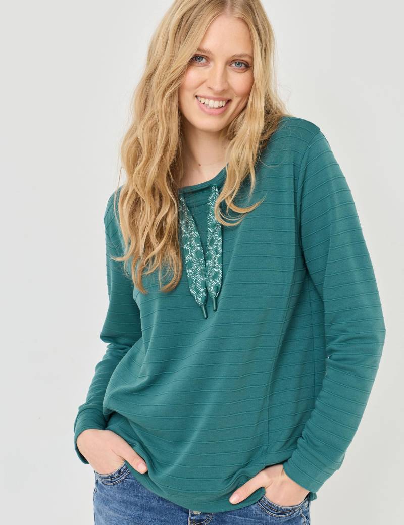 Langarmshirt mit Strukturstreifen von Jeans Fritz