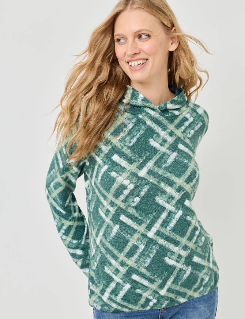Softes Kapuzen-Shirt m. Karomuster von Jeans Fritz