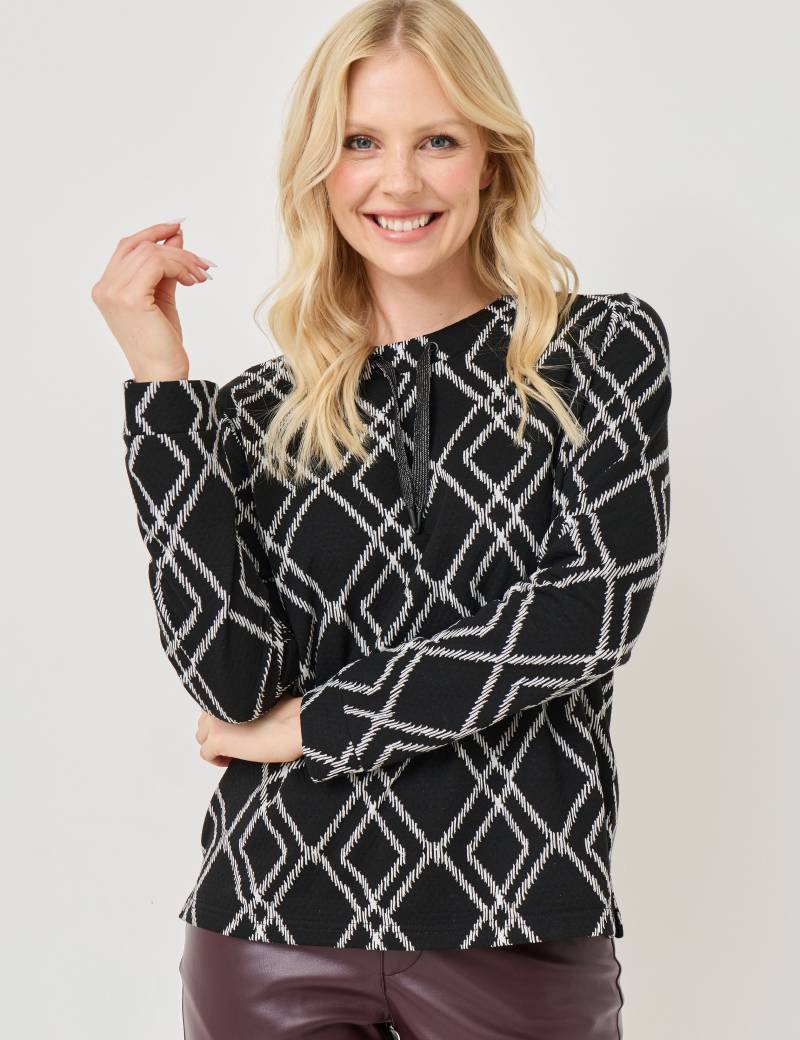 Softes Shirt mit Rautenmuster von Jeans Fritz