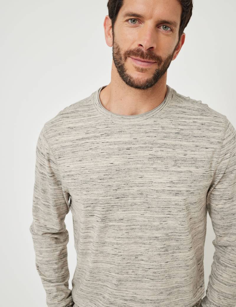 Legeres Longsleeve, Melange-Optik von Jeans Fritz