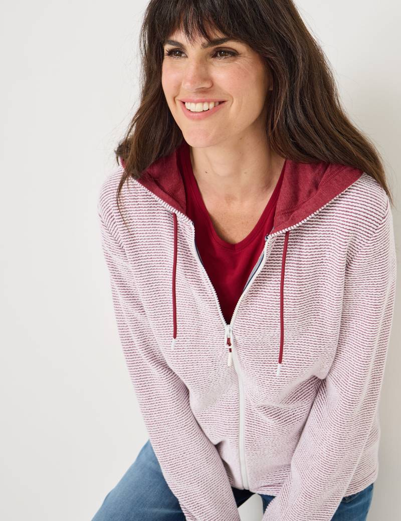 Leichte Kapuzen-Sweatjacke mit Zip von Jeans Fritz