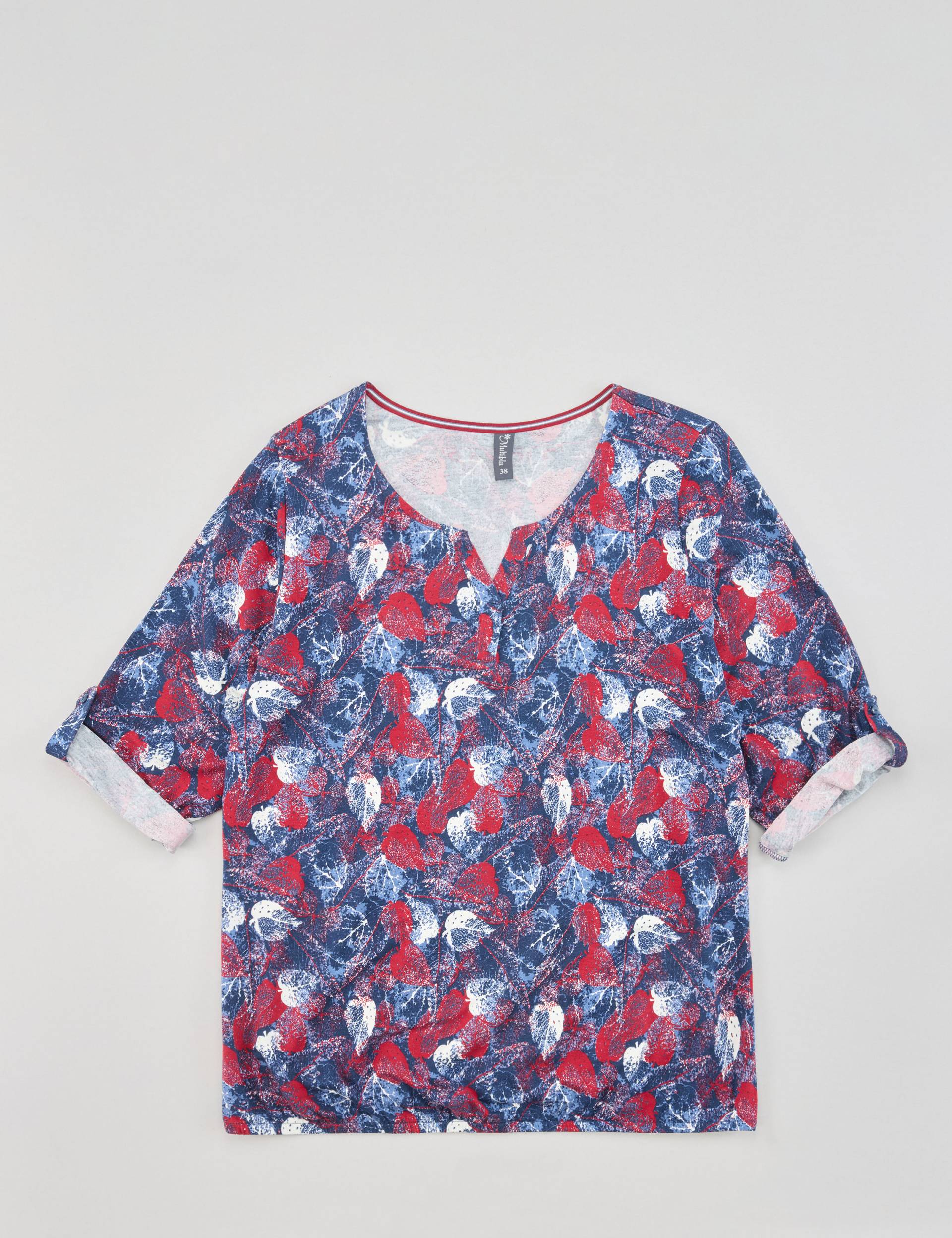 Shirt mit Alloverprint u. 3/4-Arm von Jeans Fritz