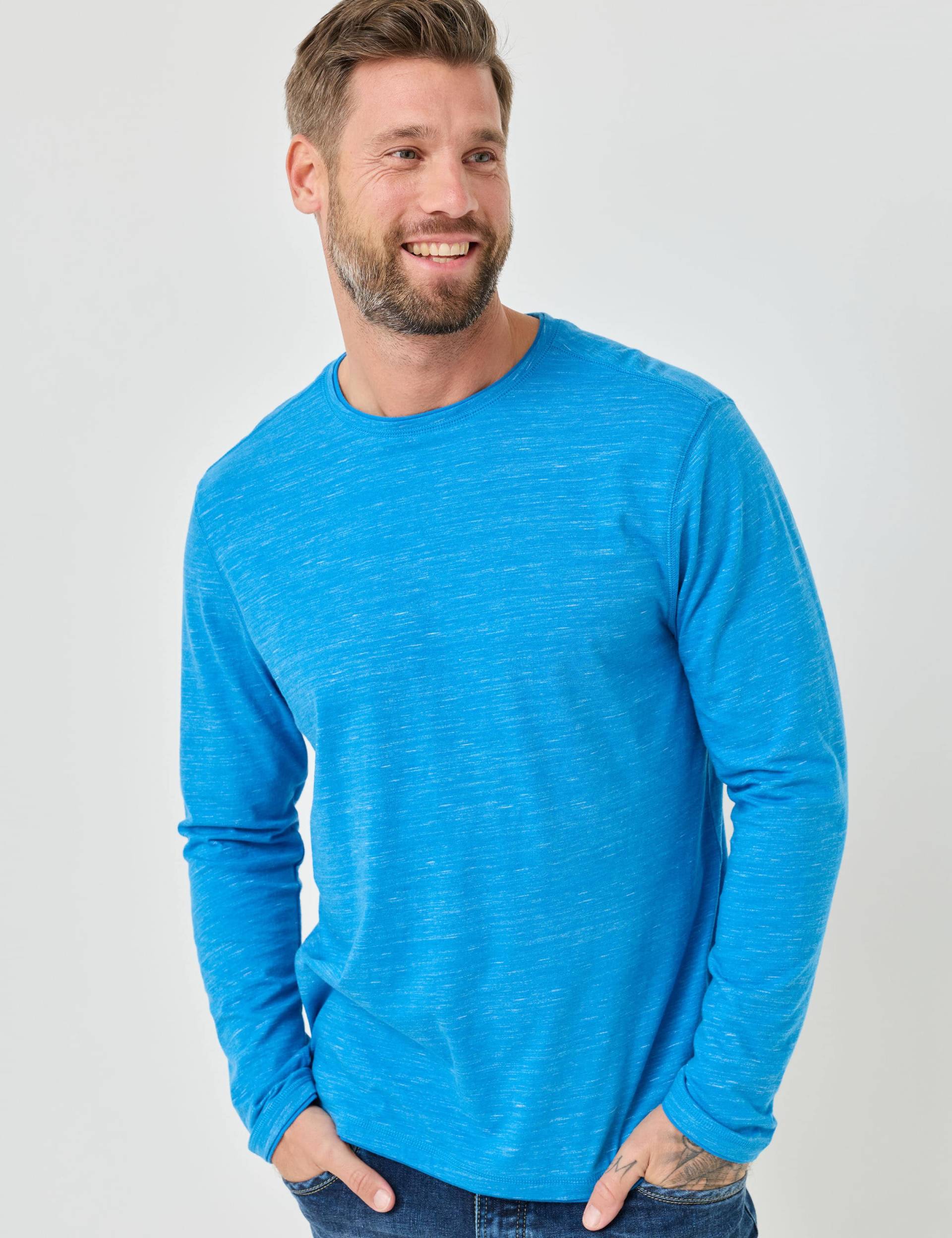 Longsleeve mit Melange-Effekt von Jeans Fritz