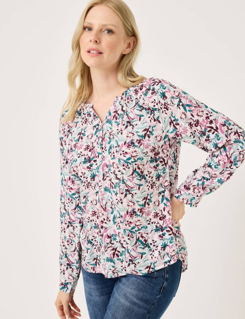 Luftige Bluse mit floralem Print von Jeans Fritz