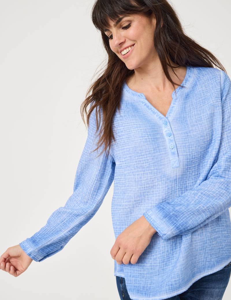 Musselin-Bluse mit Wascheffekten Musselin-Bluse mit Wascheffekten von Jeans Fritz
