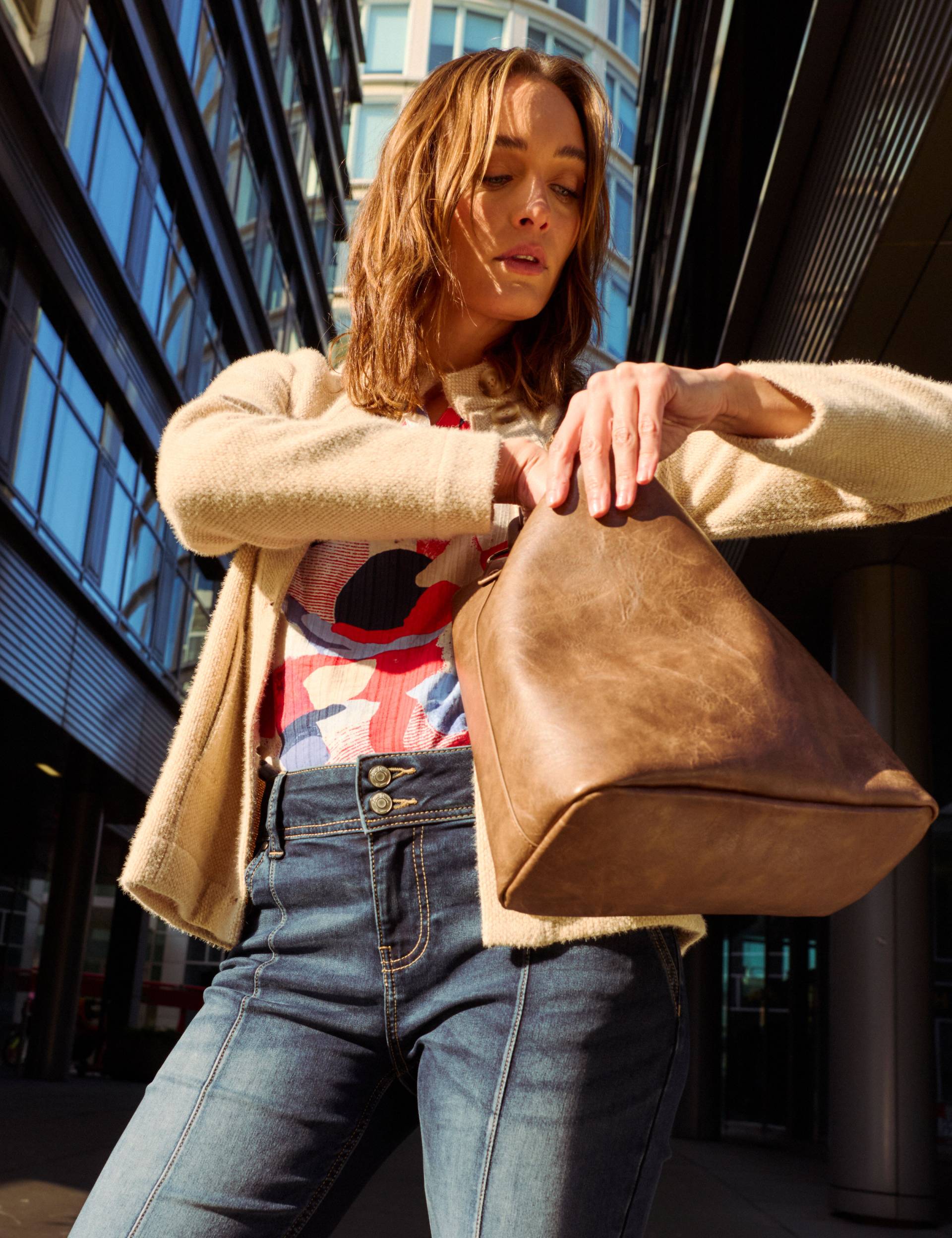 Praktischer Shopper mit Innentasche von Jeans Fritz