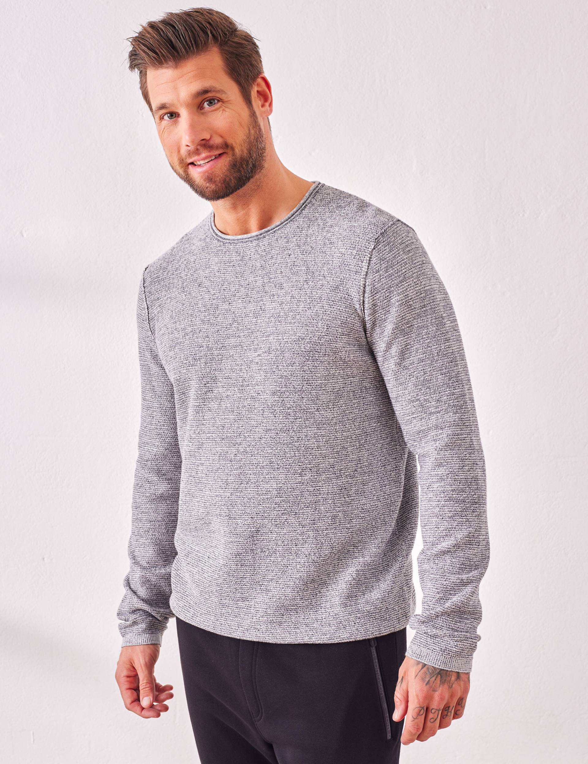 Rundhals Pullover mit Struktur von Jeans Fritz