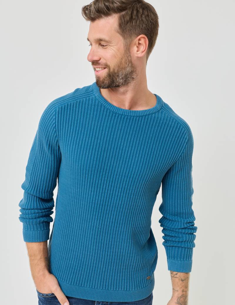 Baumwoll-Pullover, Struktur-Muster von Jeans Fritz
