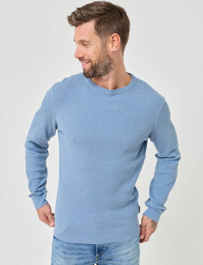 Basic-Pullover mit Waffelstruktur von Jeans Fritz