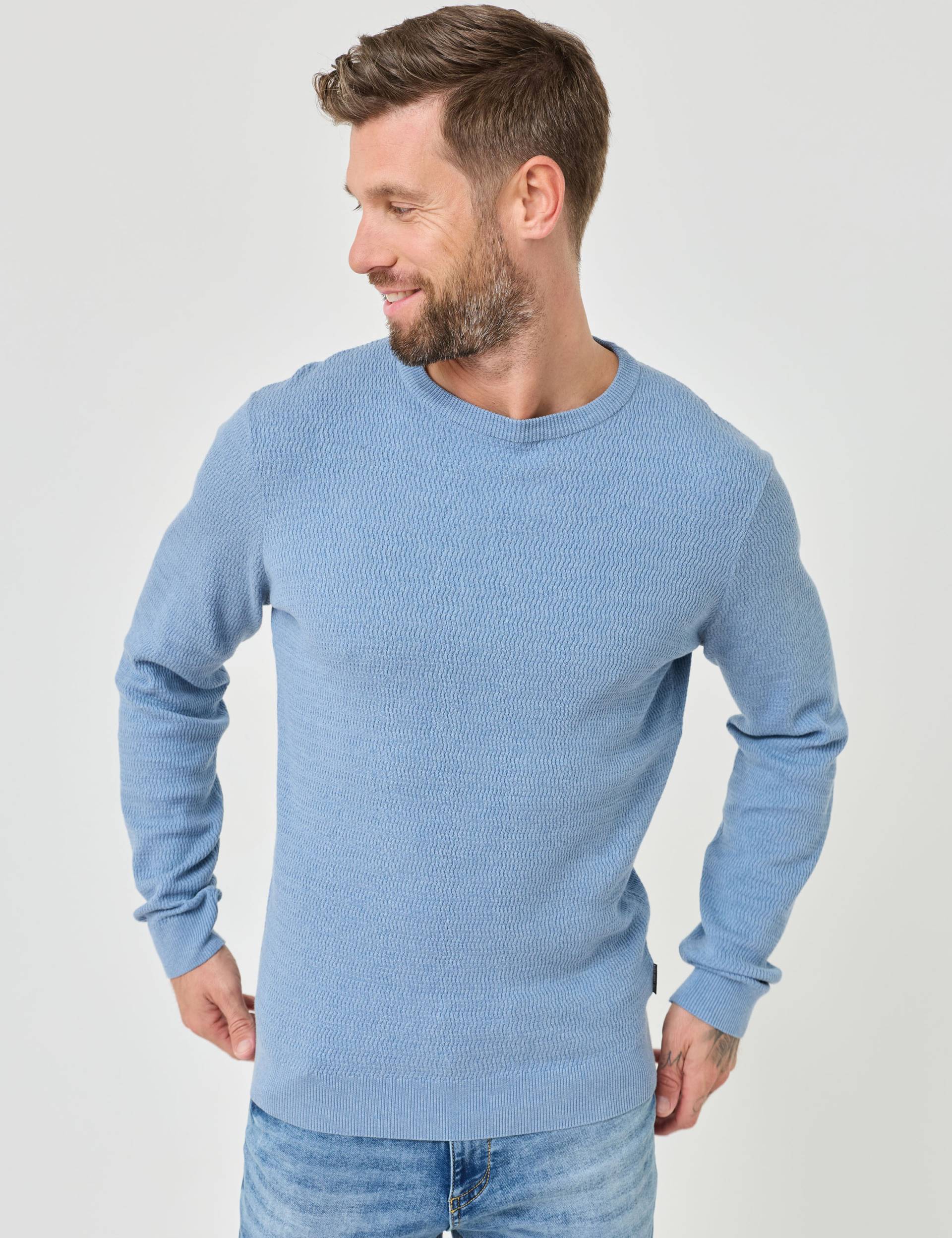 Basic-Pullover mit Waffelstruktur von Jeans Fritz