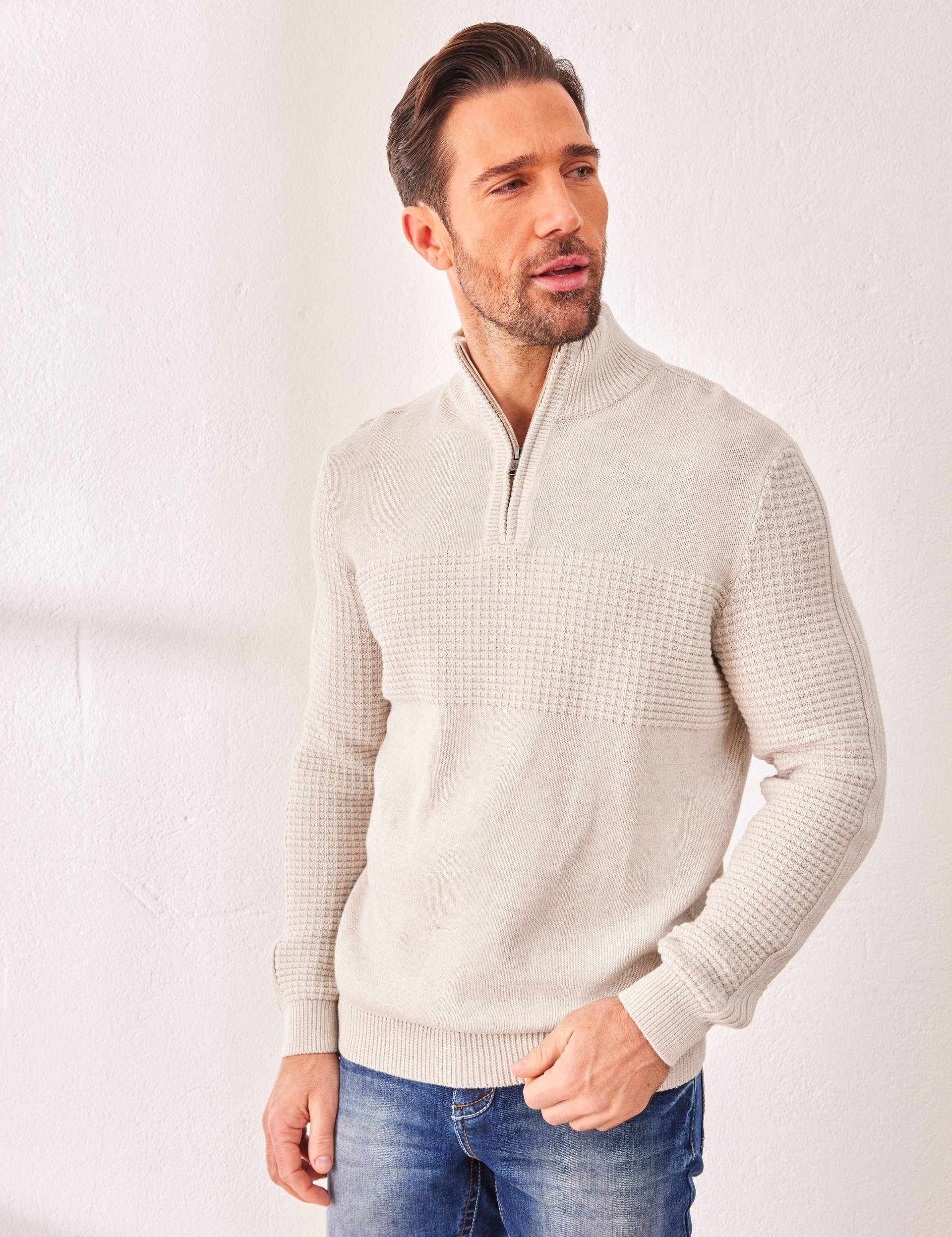 Troyer-Pullover im Mustermix von Jeans Fritz