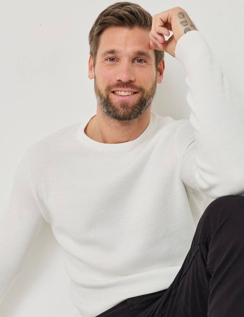 Basic-Pullover mit Waffelstruktur von Jeans Fritz