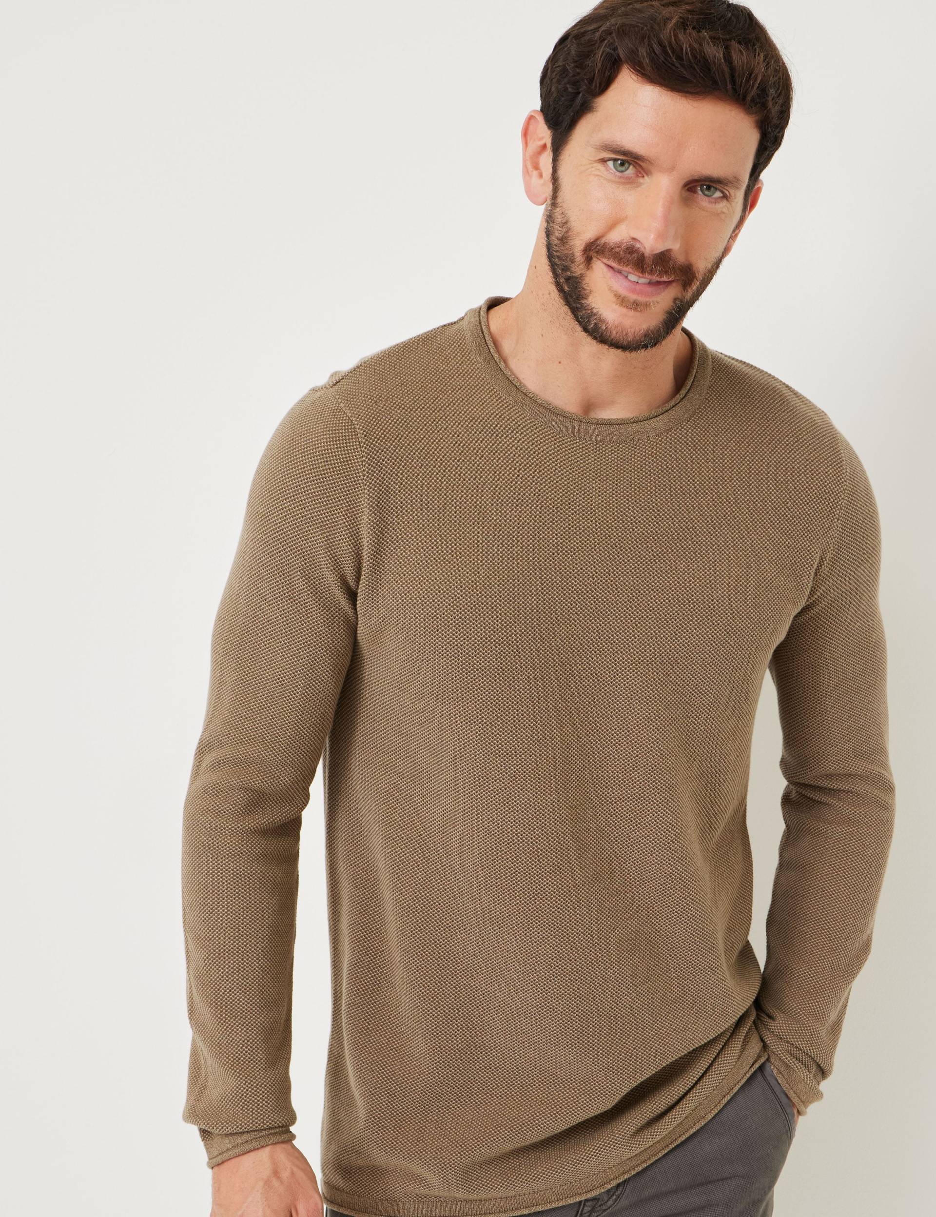 Leichter Pullover mit Perl-Optik von Jeans Fritz