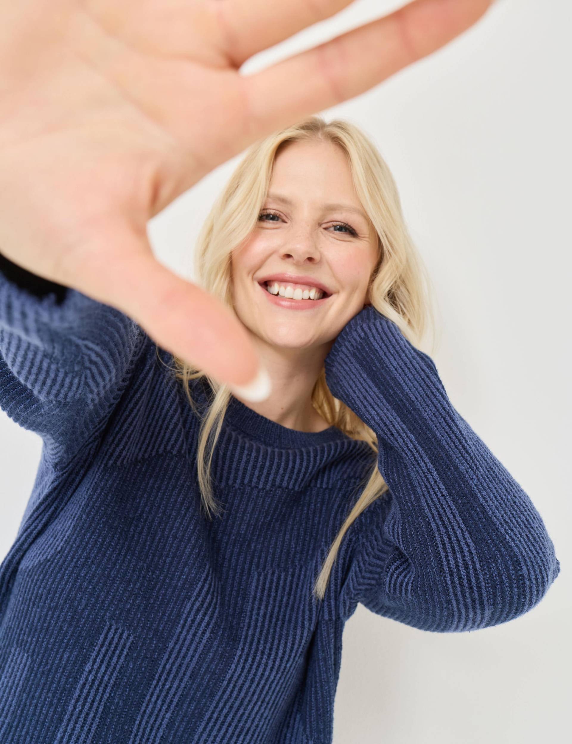 Rundhals-Pullover, 2-Tone-Optik von Jeans Fritz