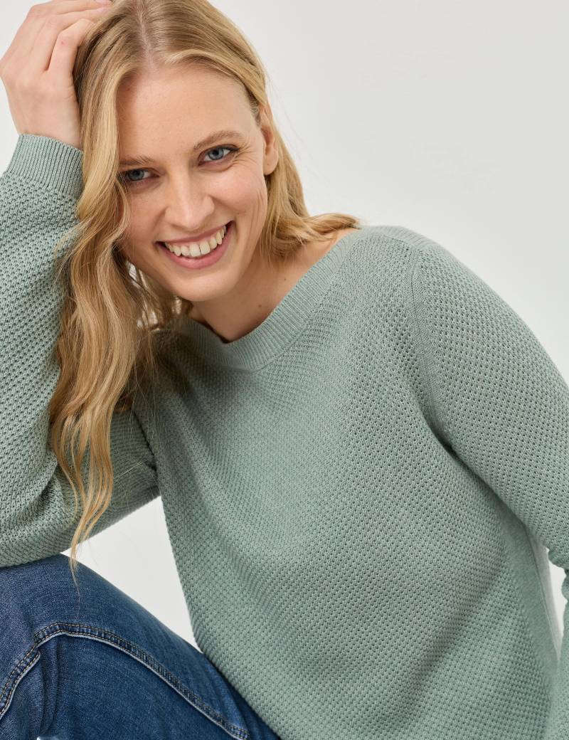 Rundhals-Pullover m. Strukturmuster von Jeans Fritz