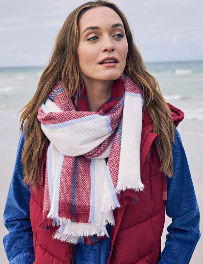 Weicher Webschal mit großen Karos von Jeans Fritz