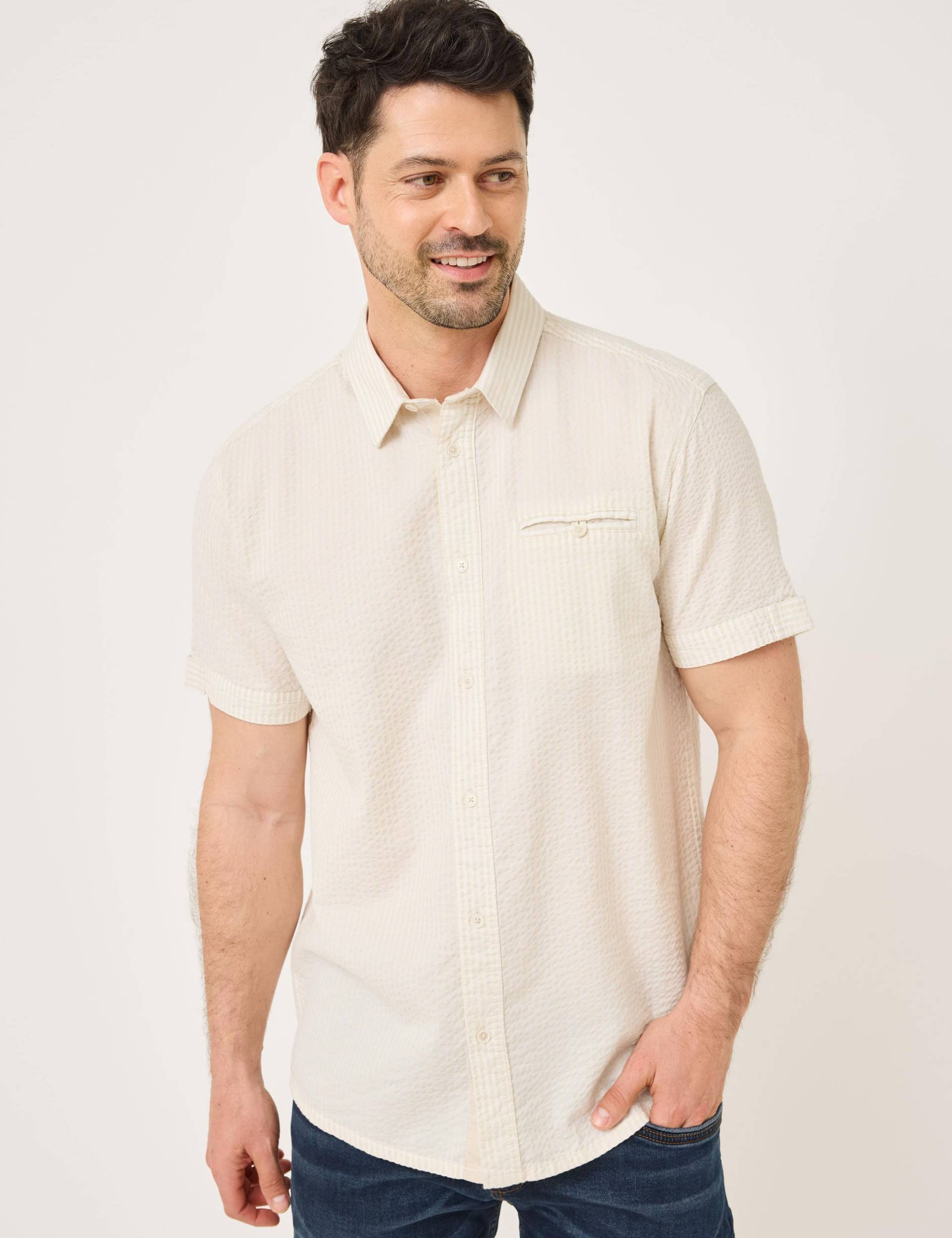 Seersucker-Hemd m. Streifenstruktur Seersucker-Hemd m. Streifenstruktur von Jeans Fritz