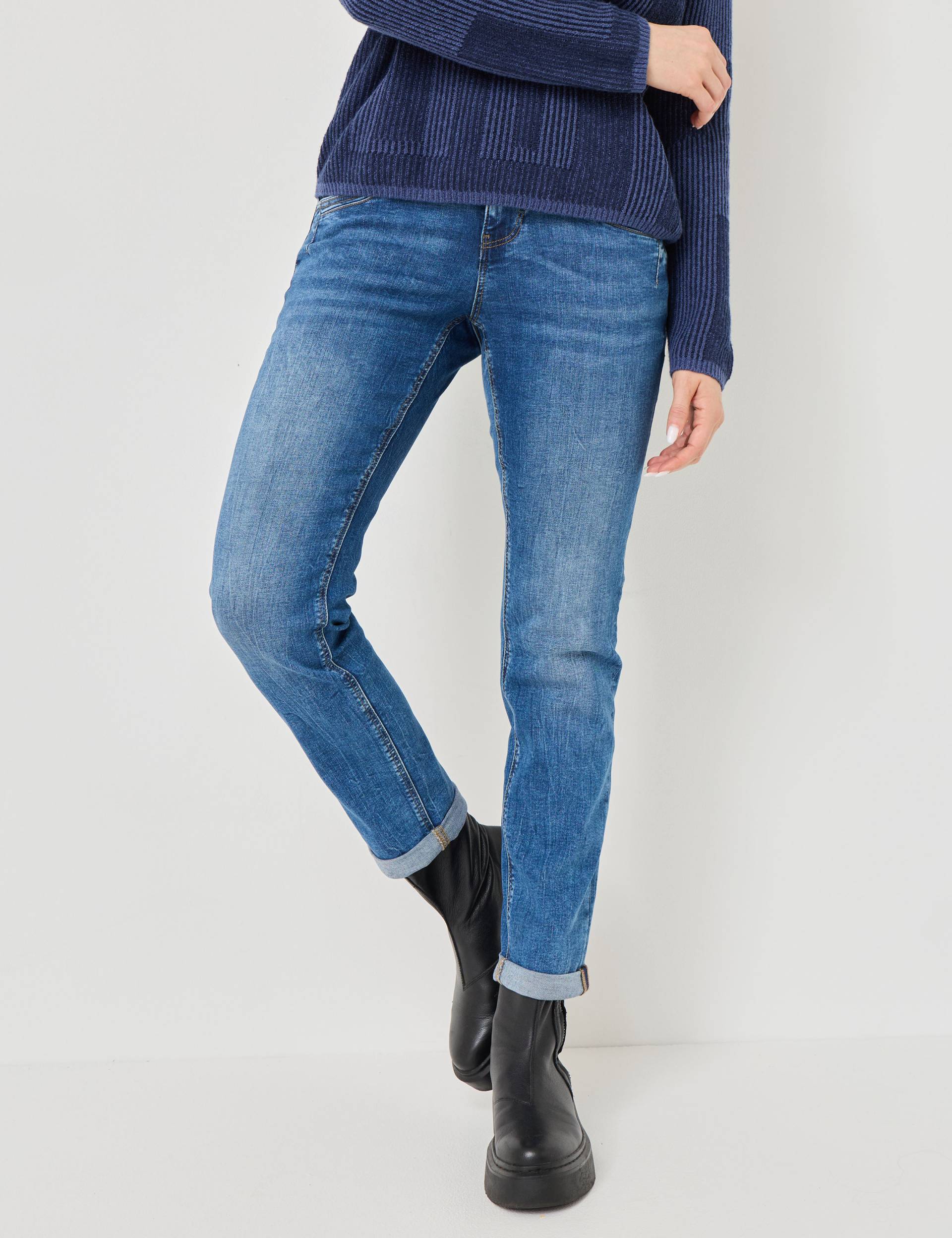 Slim Fit Jeans m. Nahtdetails von Jeans Fritz
