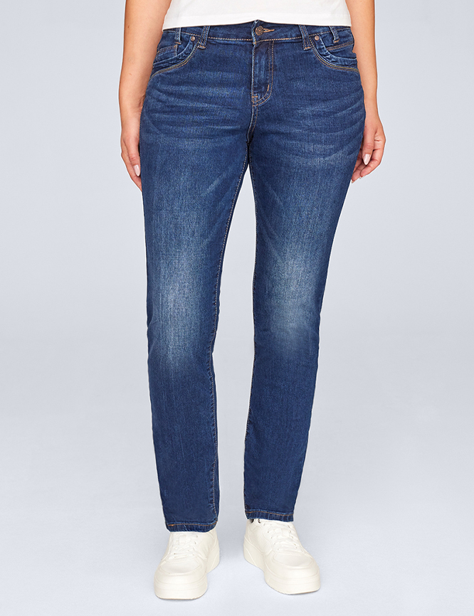 Slim Fit - Modell LINA - dark used von Jeans Fritz