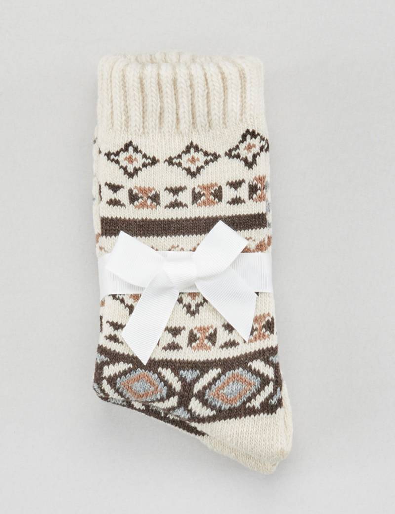 Kuschelsocken mit Norweger-Muster von Jeans Fritz