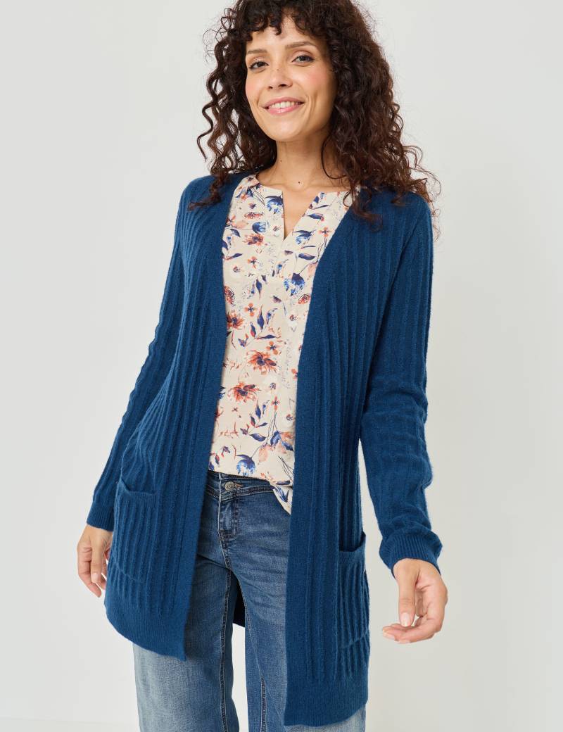 Softe Strickjacke mit Rippmuster von Jeans Fritz