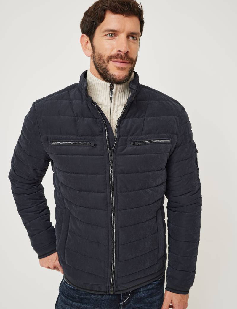 Sportive Bikerjacke, Velours-Optik von Jeans Fritz