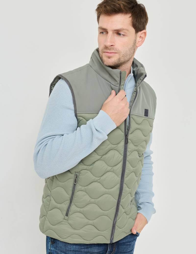 Steppweste im Materialmix von Jeans Fritz