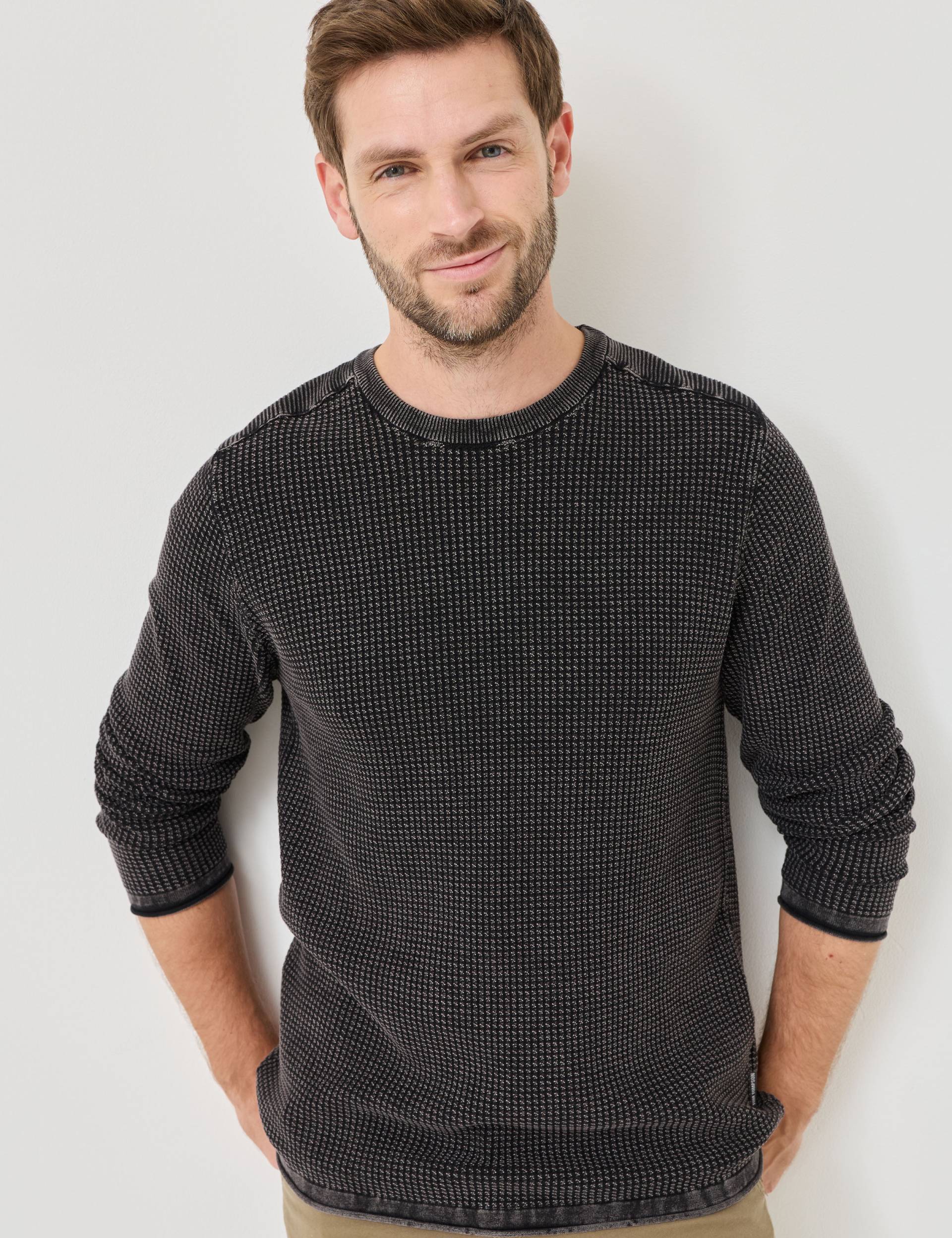 Struktur-Pullover aus Baumwolle von Jeans Fritz