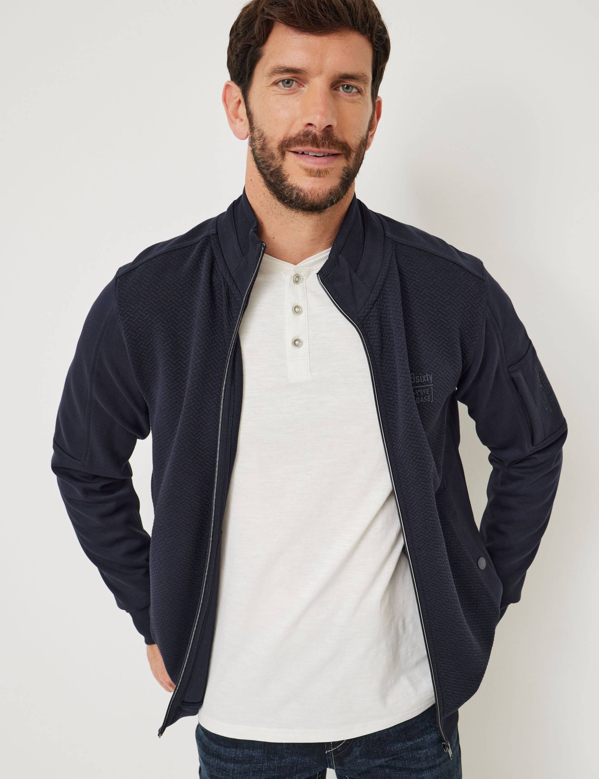 Sportive Sweatjacke mit Stehkragen von Jeans Fritz