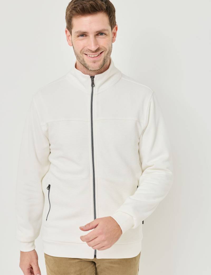 Sweatjacke mit Stehkragen u. Zip von Jeans Fritz