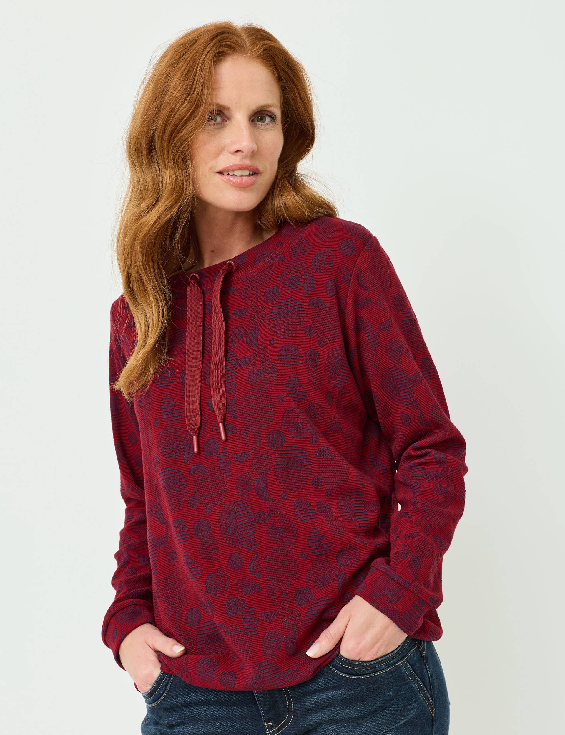 Sweatshirt mit Struktur-Muster von Jeans Fritz