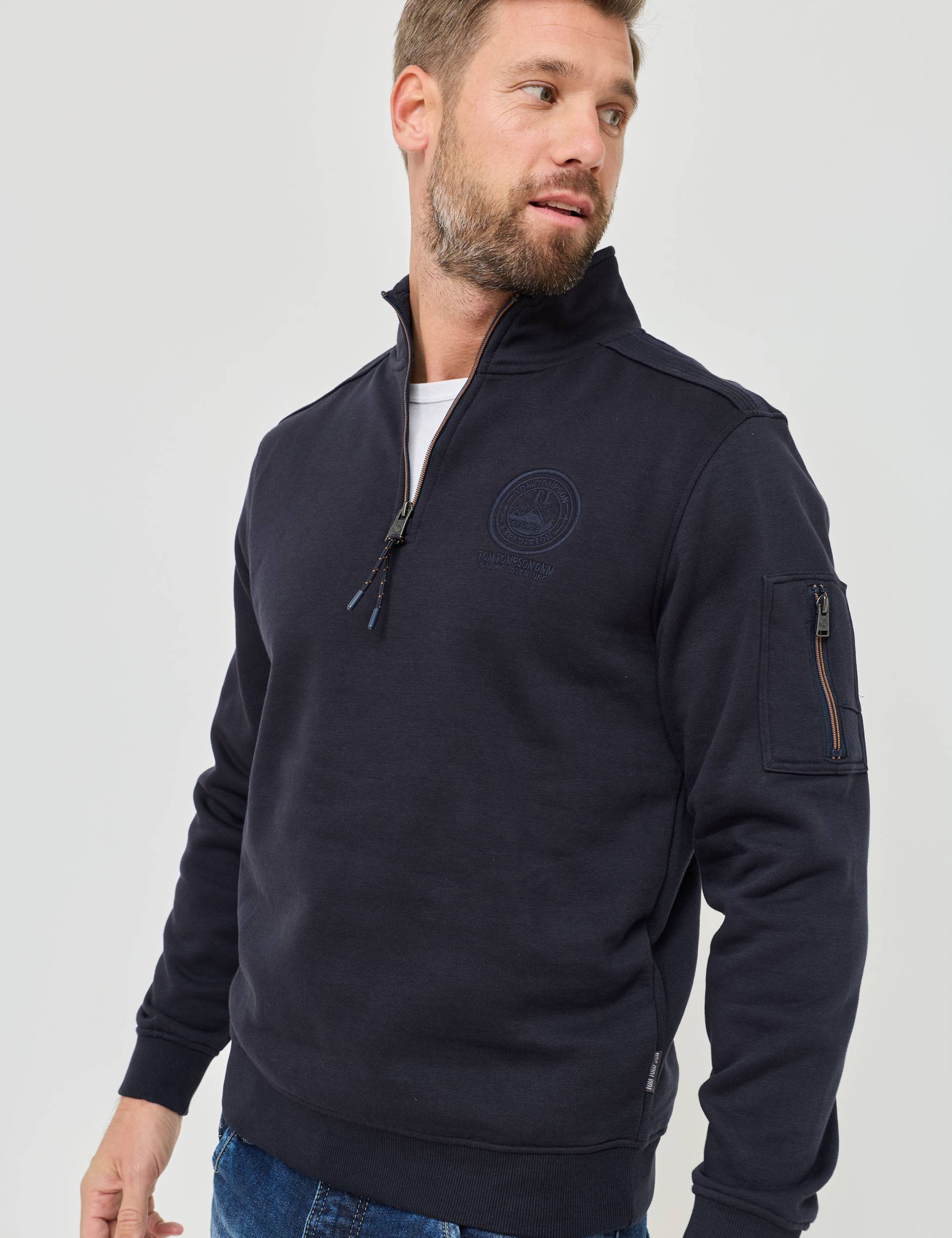 Sweatshirt mit Zip-Kragen von Jeans Fritz