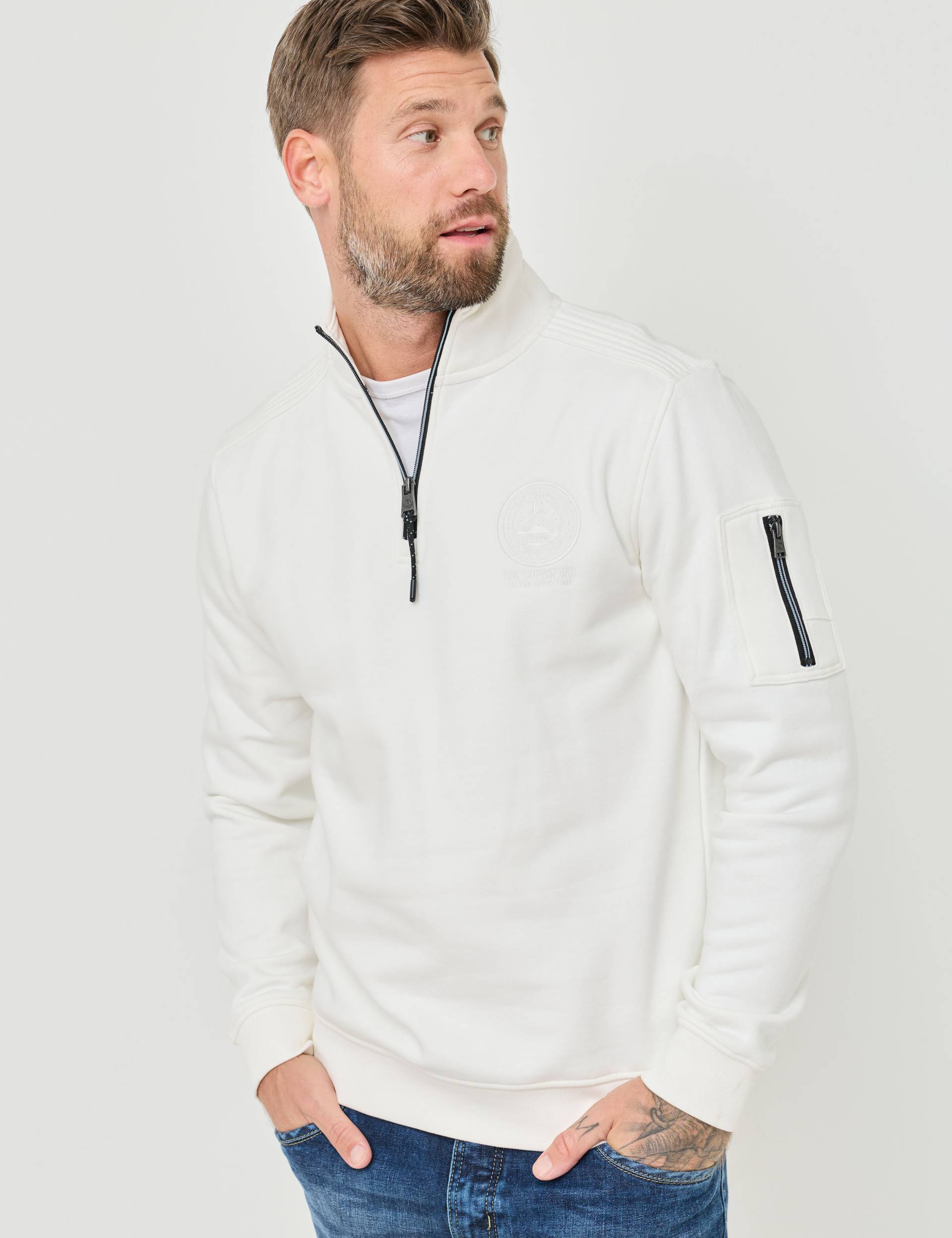 Sweatshirt mit Zip-Kragen von Jeans Fritz