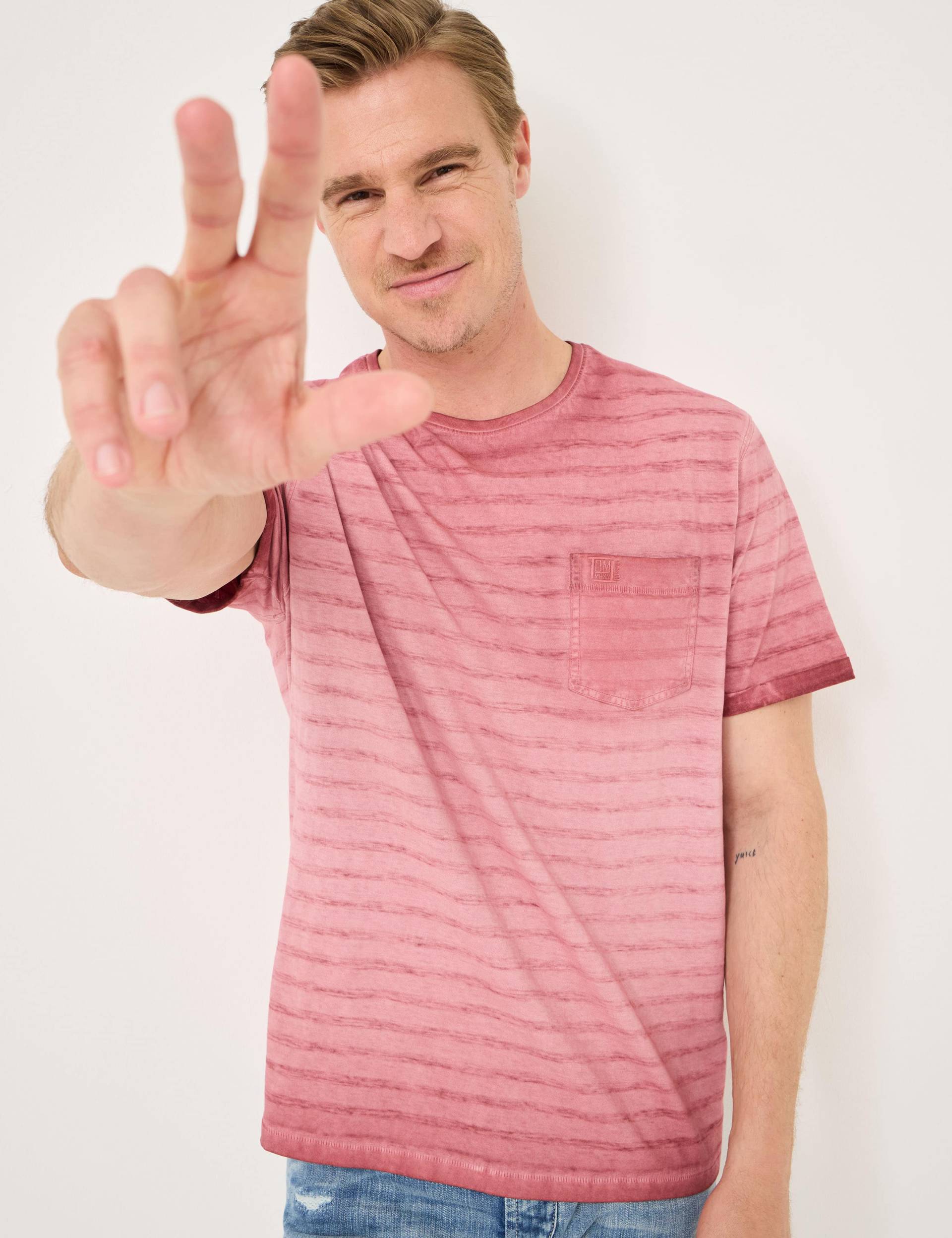 T-Shirt Streifen-Style, washed Look von Jeans Fritz