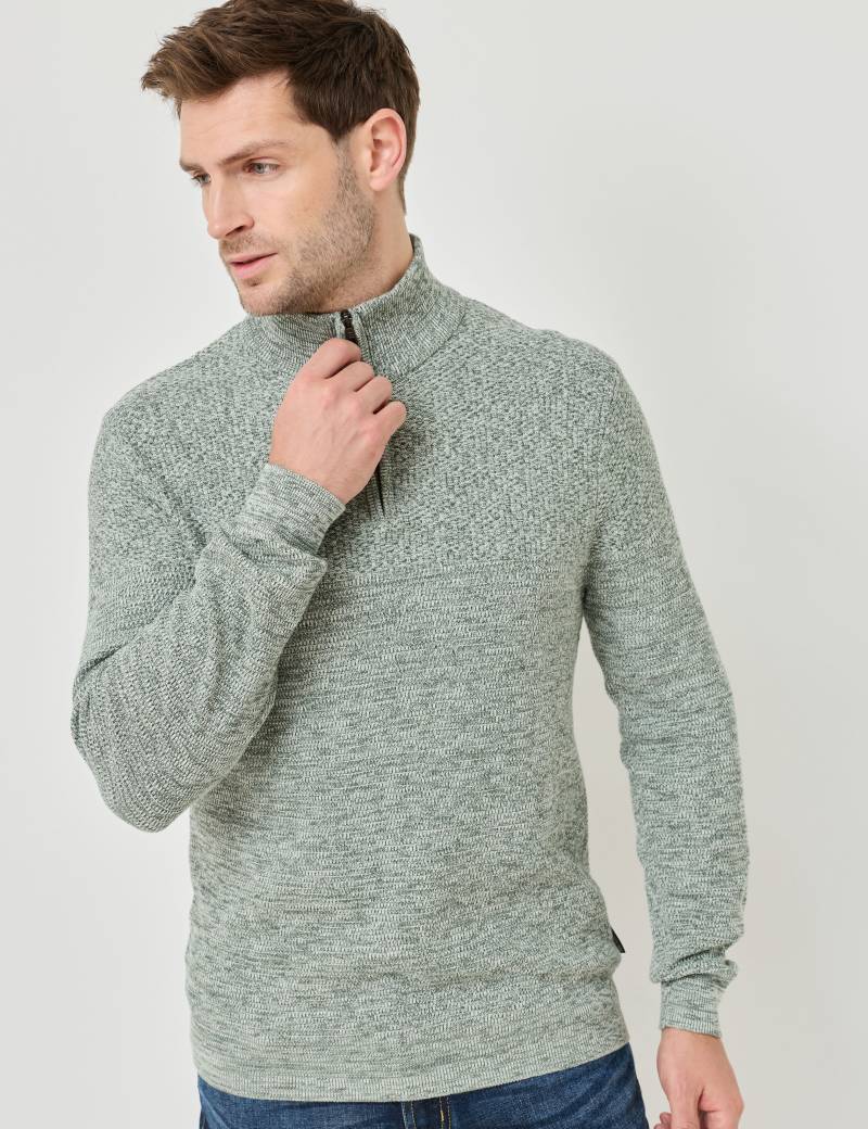 Strick-Pullover mit Troyerkragen von Jeans Fritz